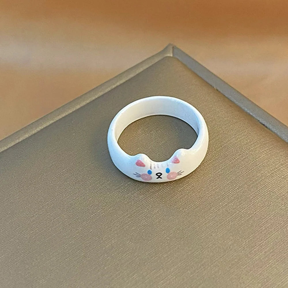 Enamel Cat Ring