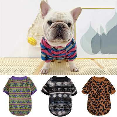 Patterned Fleece Jumper for Small Dogs
