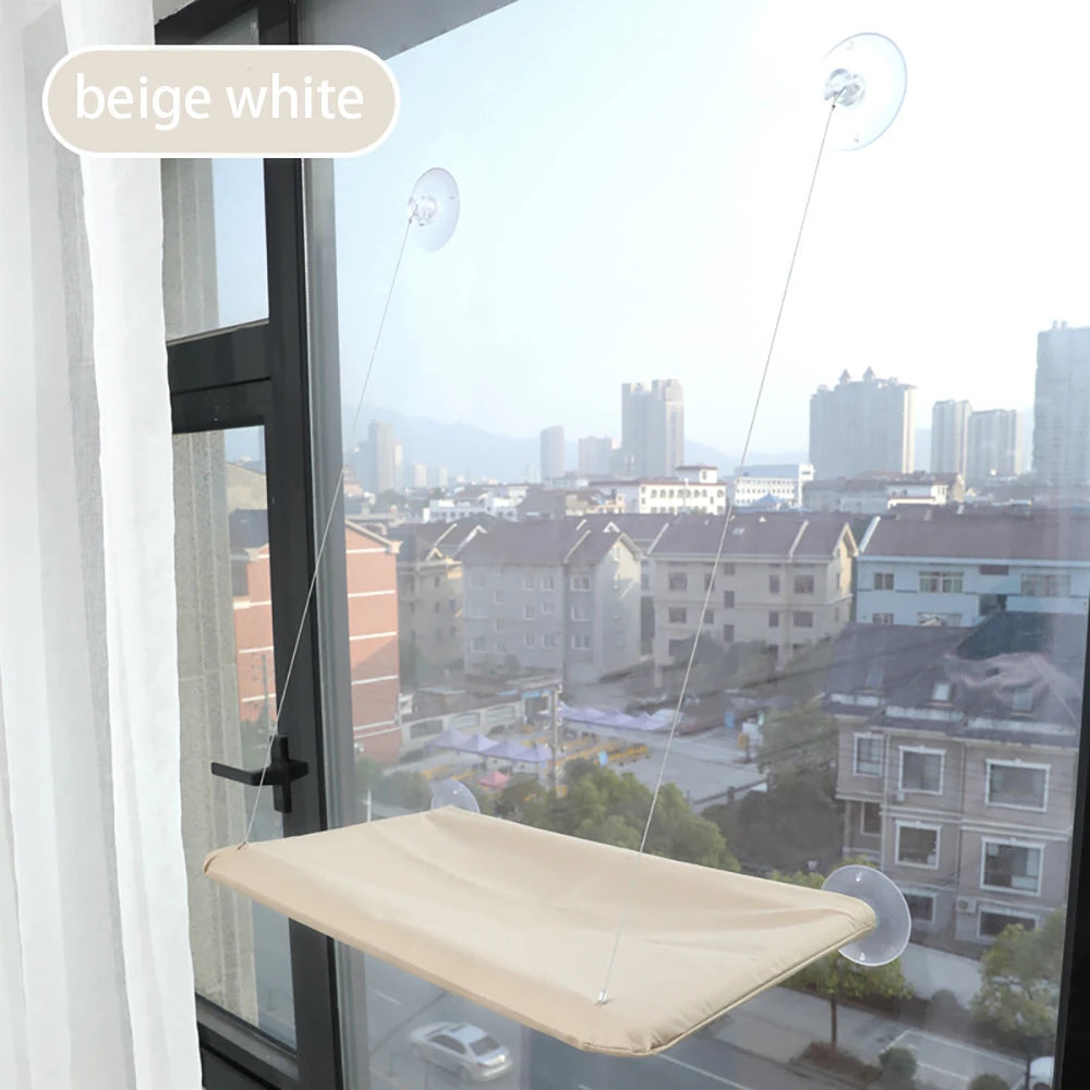 Window Hammock for Cats - White