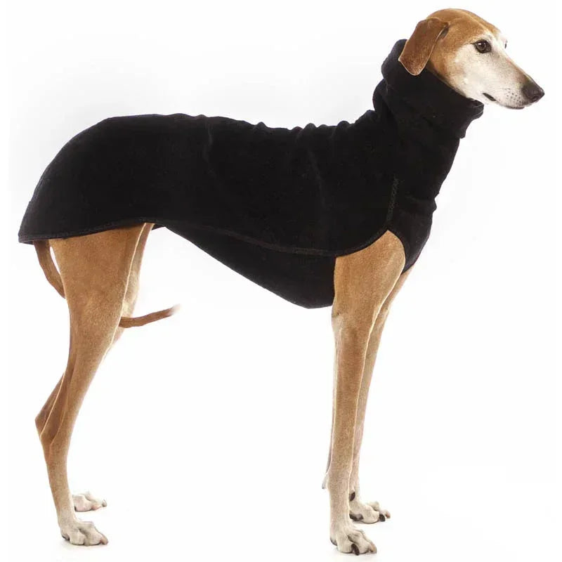 High-Neck Fleece Coat for Sighthounds