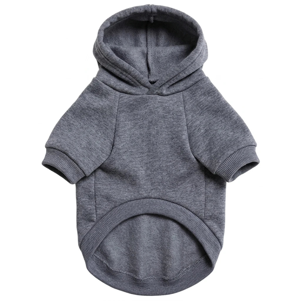 Warm Hoodie for Large Dogs - Grey / S (1 to 1.5 kg)