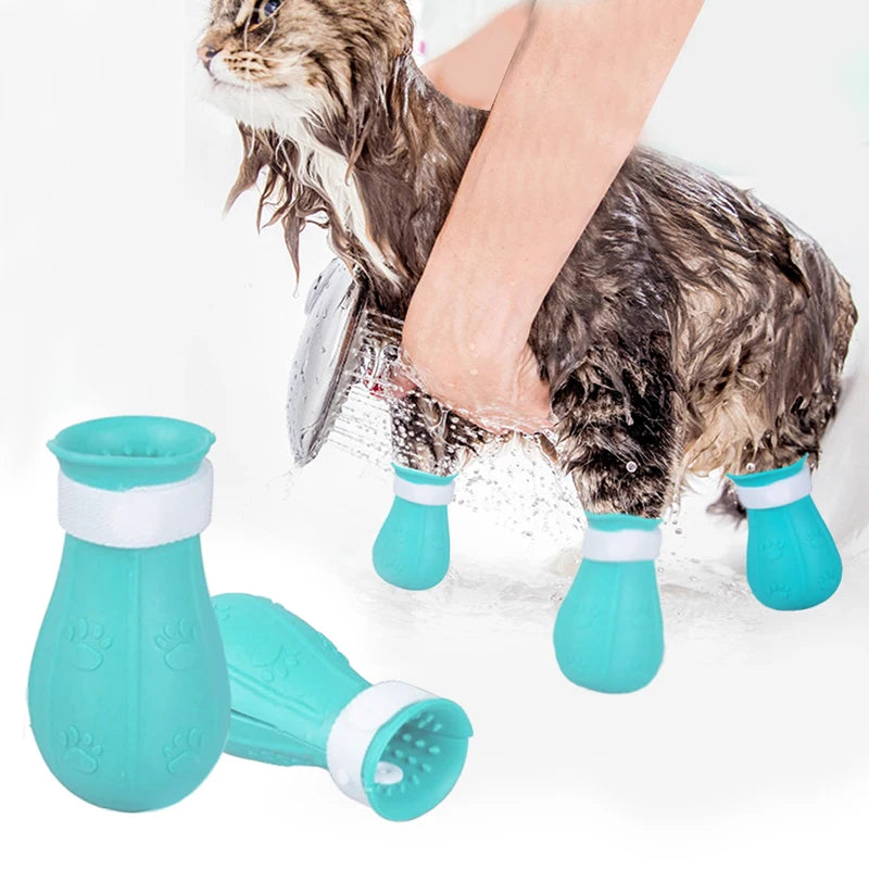 Anti-Scratch Bath Boots for Cats