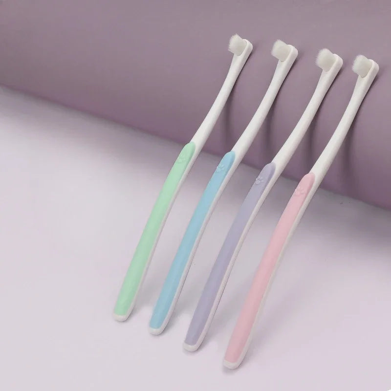 Small Round-Head Toothbrush for Pets