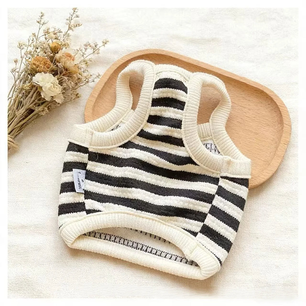 Striped Knit Vest for Small Dogs