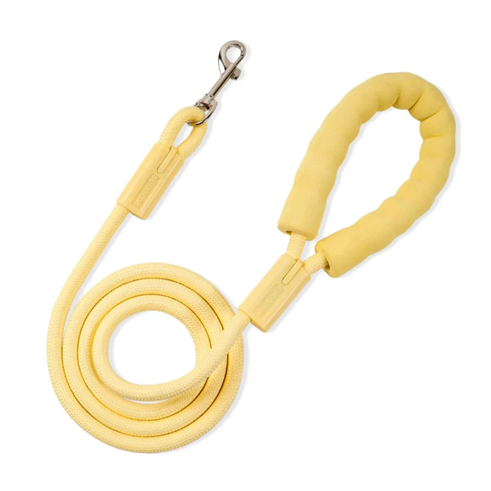 Pastel Rope Lead with Padded Handle - Yellow / 1.2 m