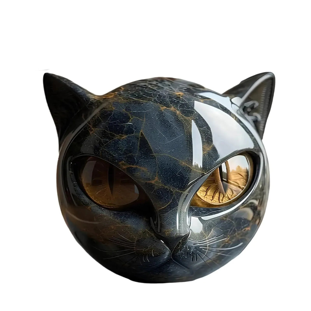 Black Cat Stone-Effect Figurine
