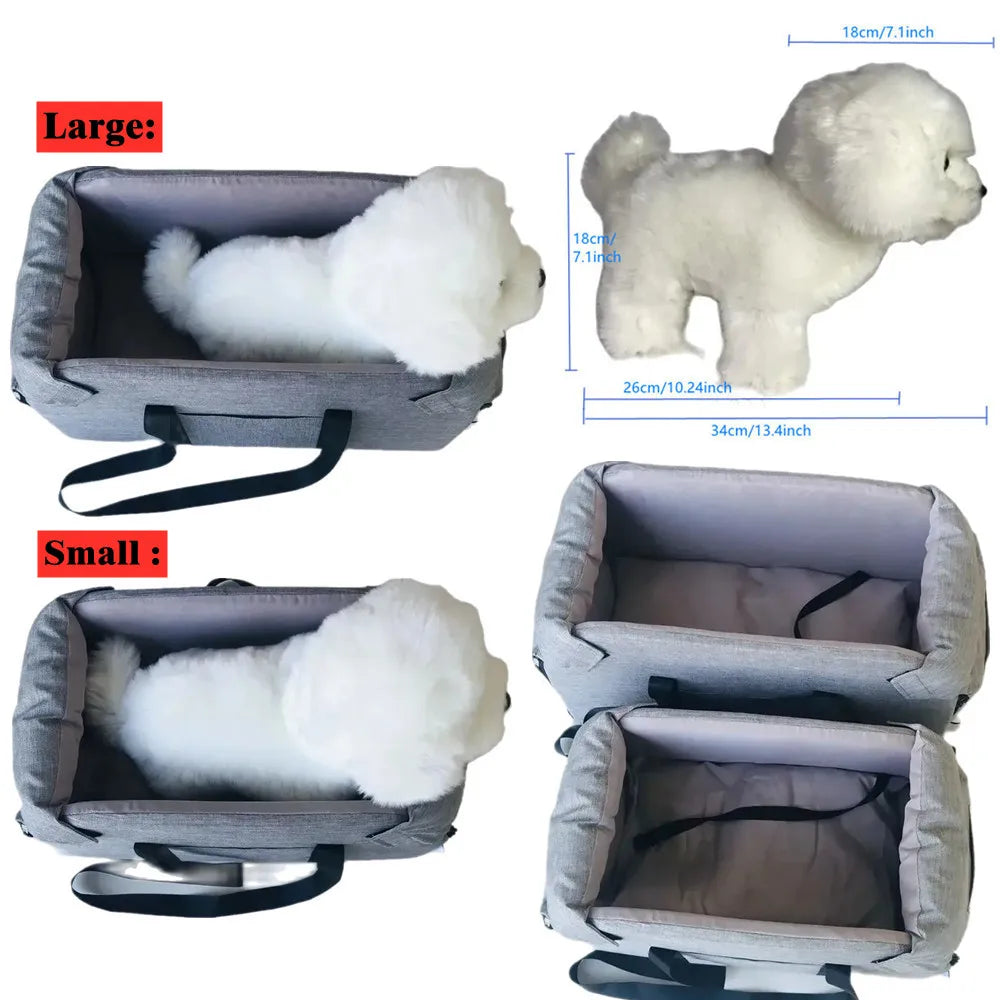 Console Car Seat for Small Dogs and Cats