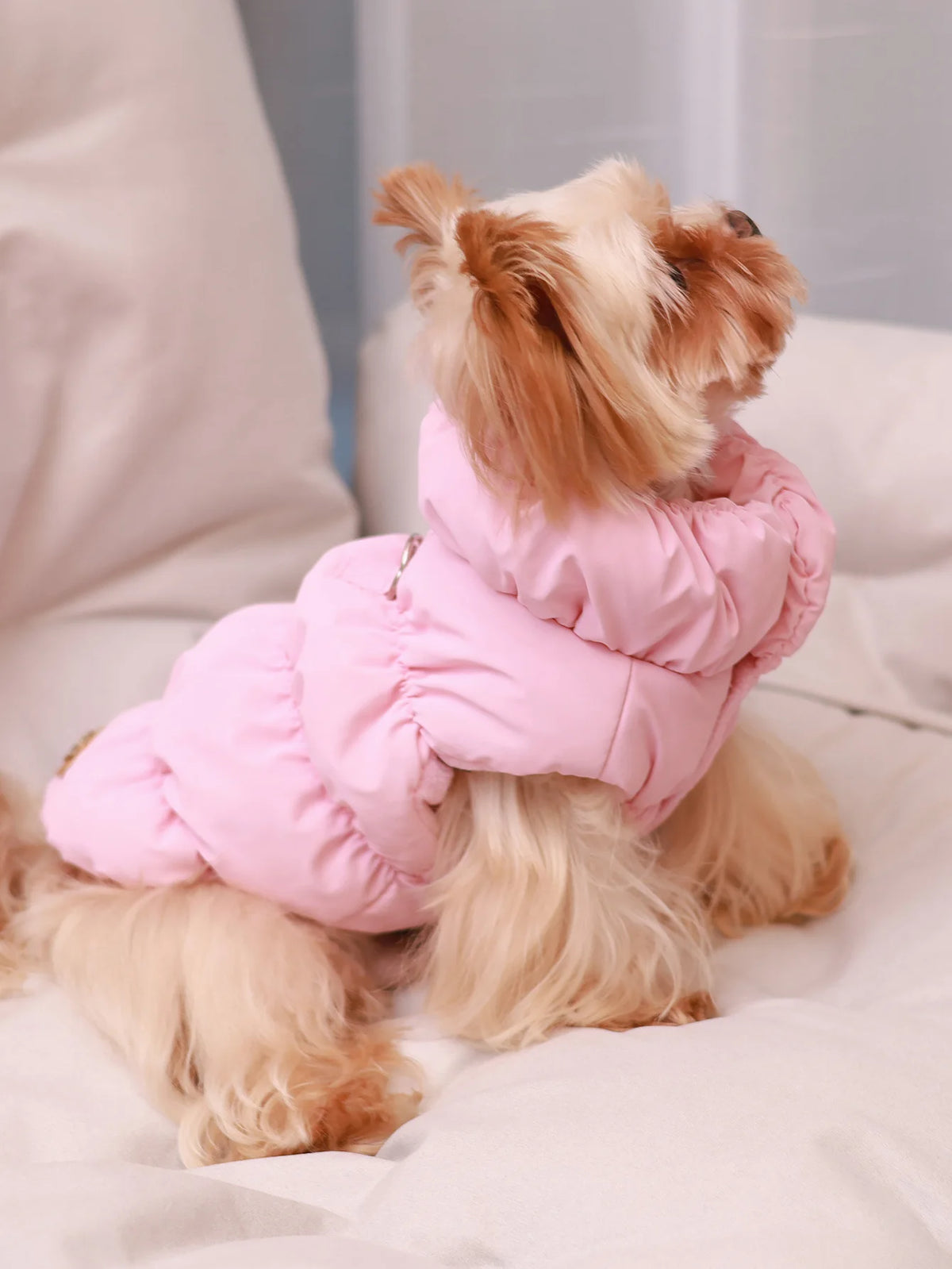 Quilted 3-Layer Winter Dog Jacket - Pink / XS