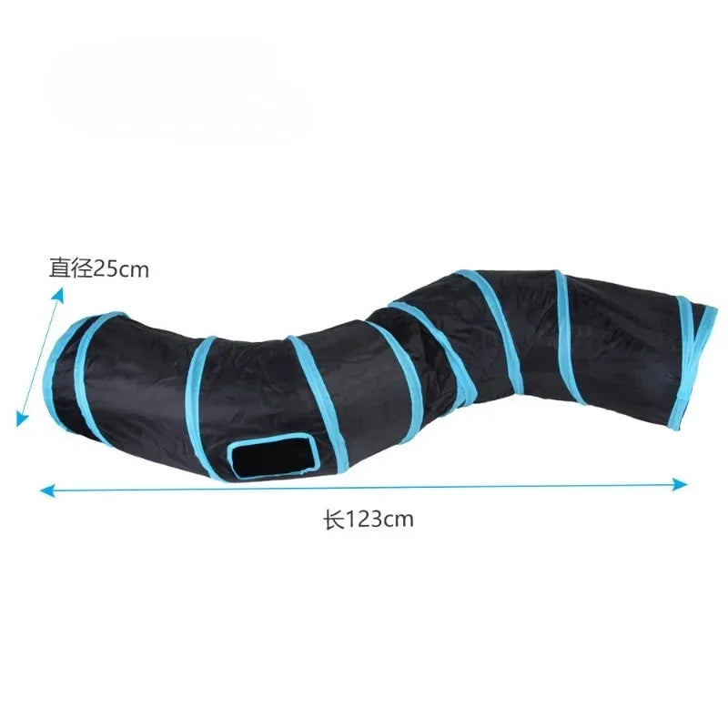 Pop-Up Cat Tunnel, Many Shapes - S-curve (123 cm)