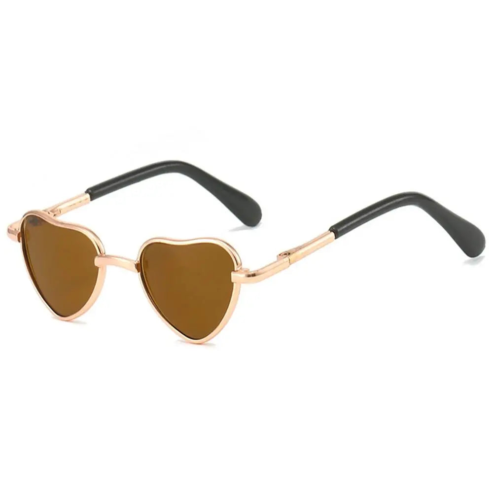 Heart-Shaped Pet Sunglasses - Tea