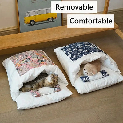 Futon-Style Cat Sleeping Bag