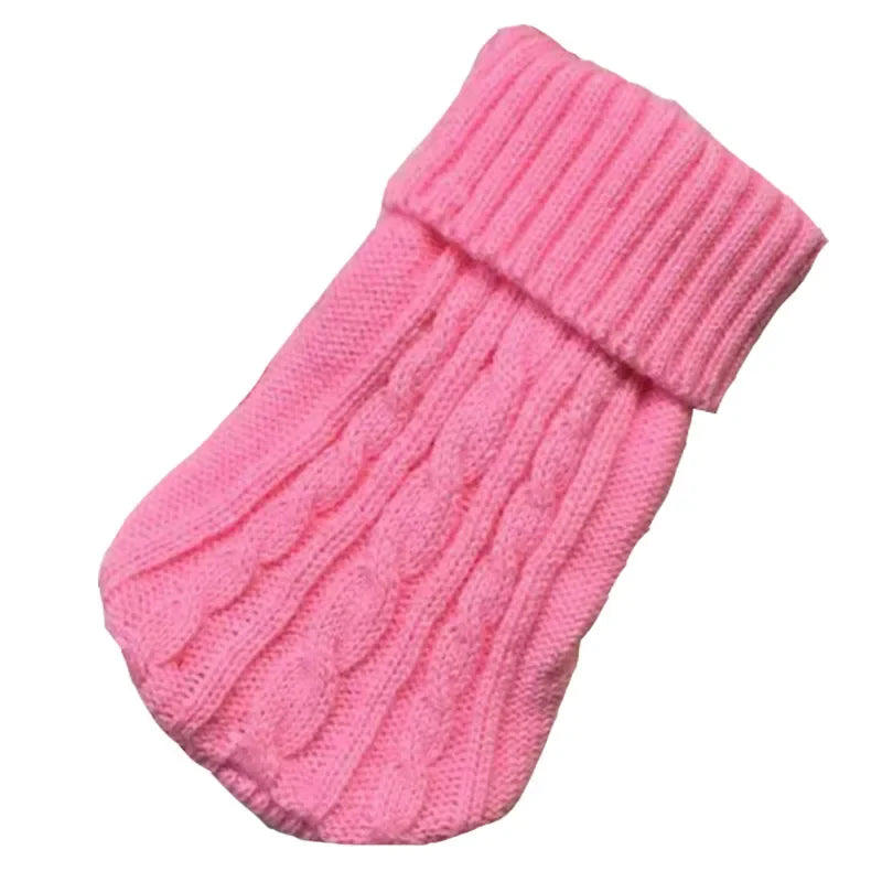 Knitted Dog Jumper for Small Dogs - Pink / L (10) 2.5-4 kg