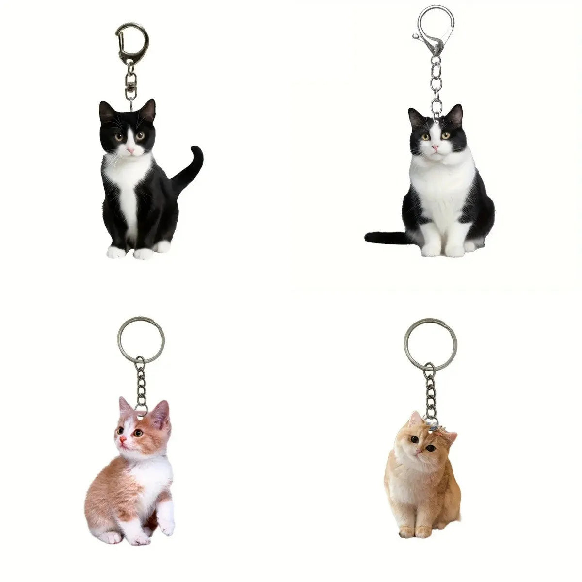 Acrylic Cat Keyring