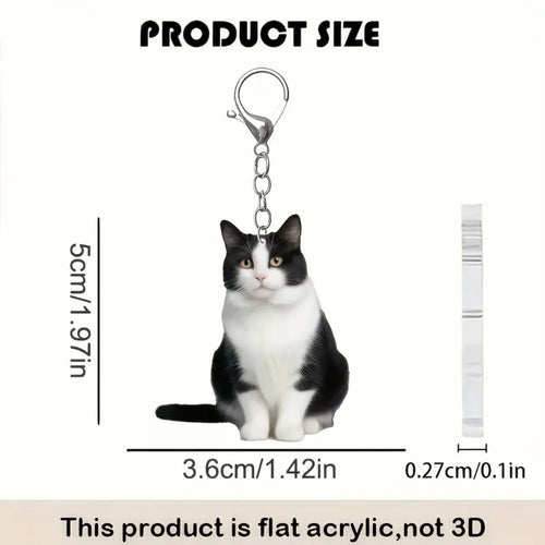 Acrylic Cat Keyring