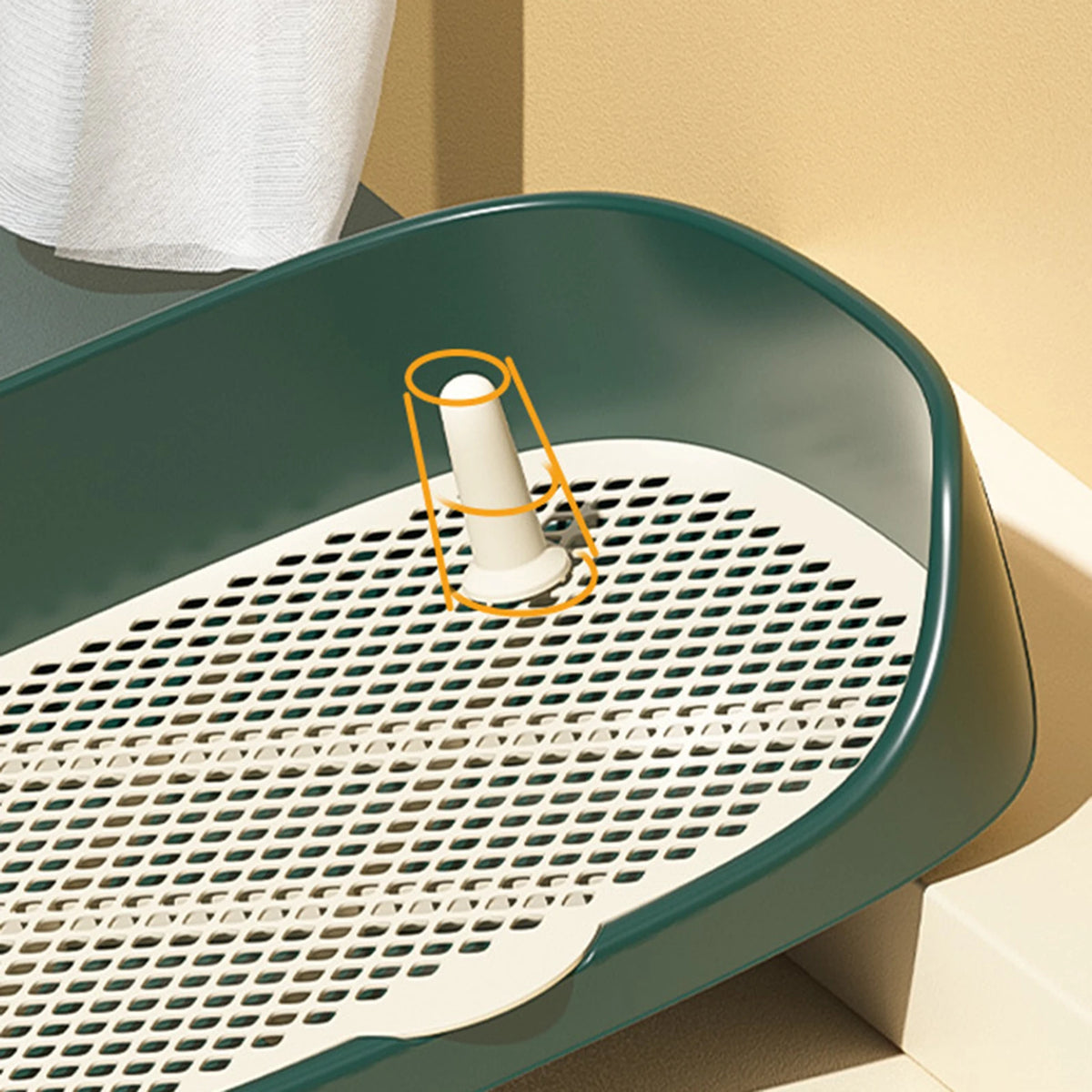 Dog Toilet Tray with Splash Wall