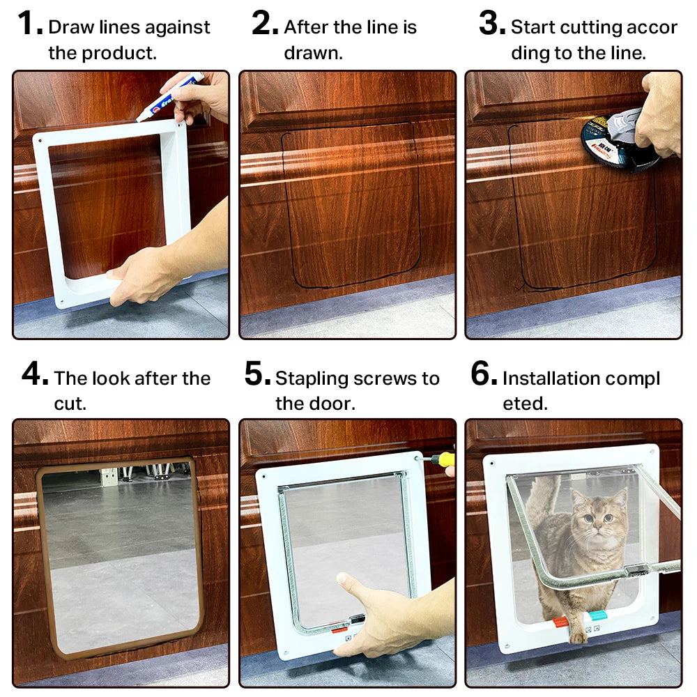 4-Way Locking Cat Flap