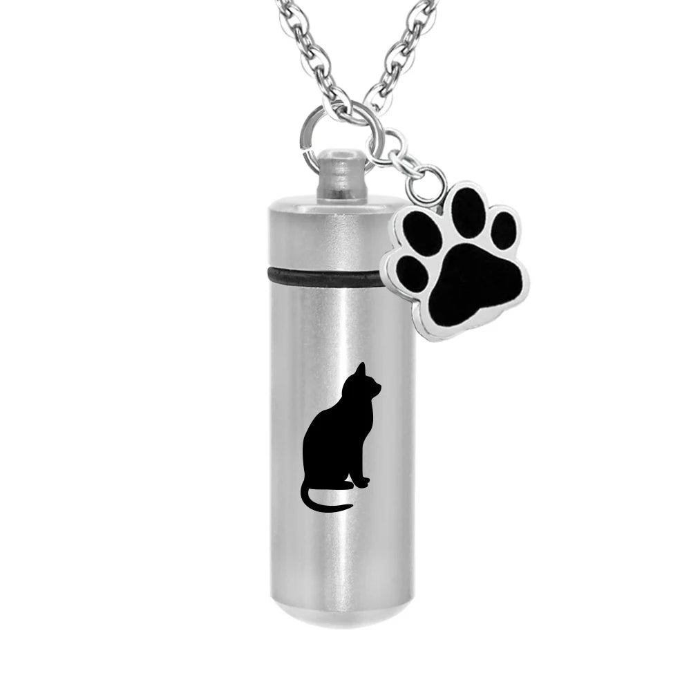 Paw Cylinder Keepsake Pendant