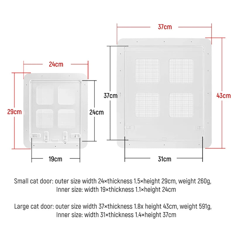 Magnetic Pet Flap for Screen Doors