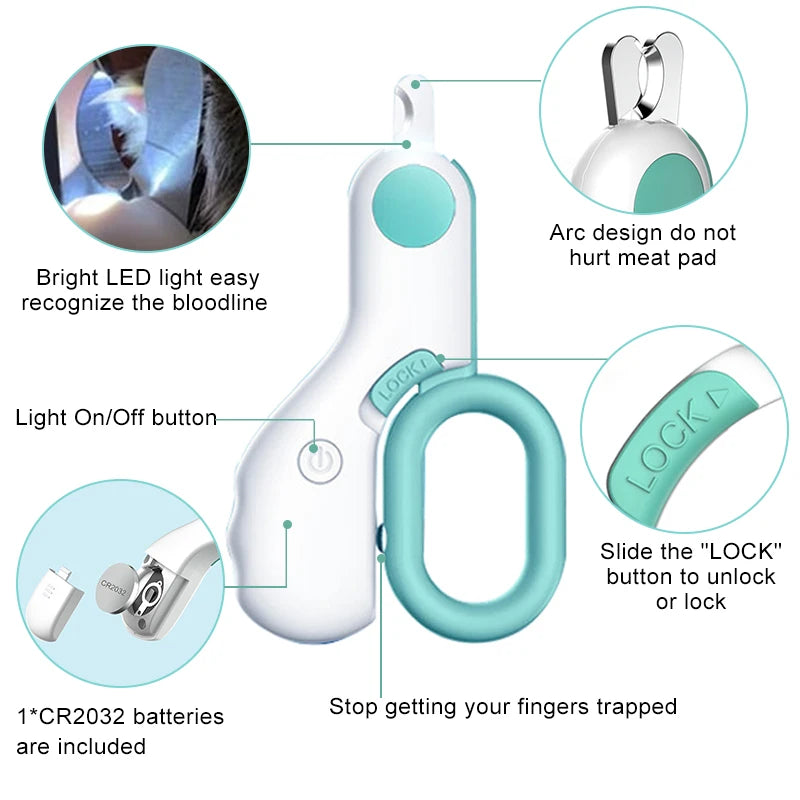 LED pet nail clipper