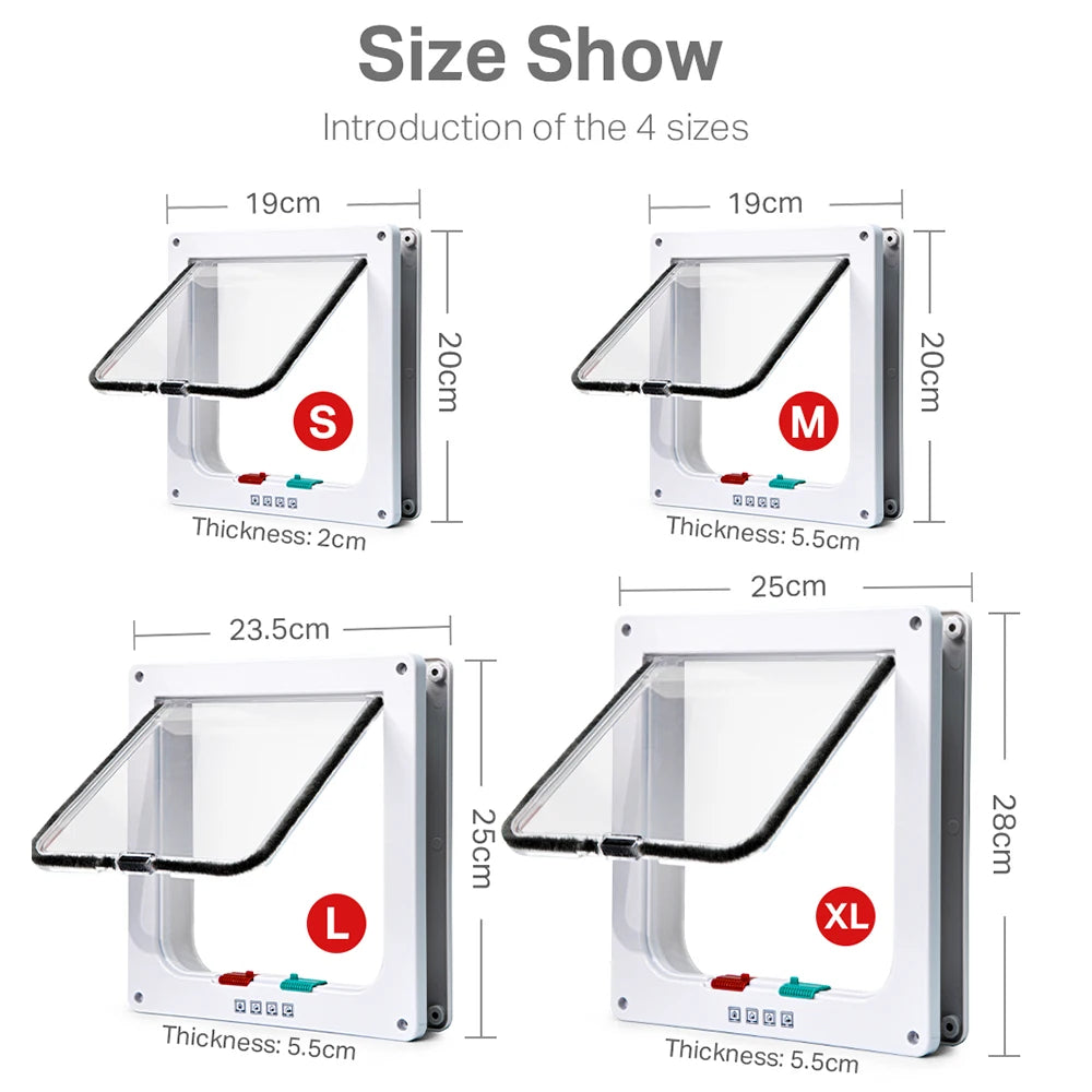 4-Way Locking Cat Flap