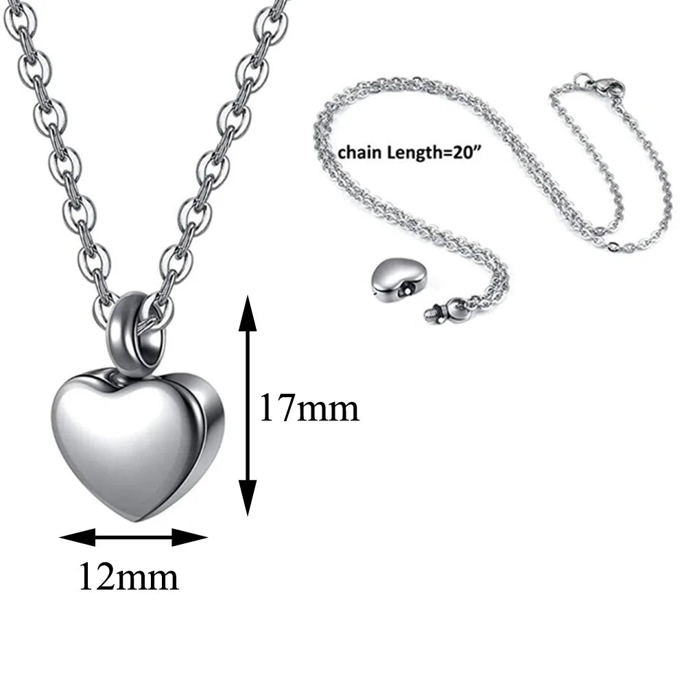 Small Heart & Paws Keepsake Urn Necklace