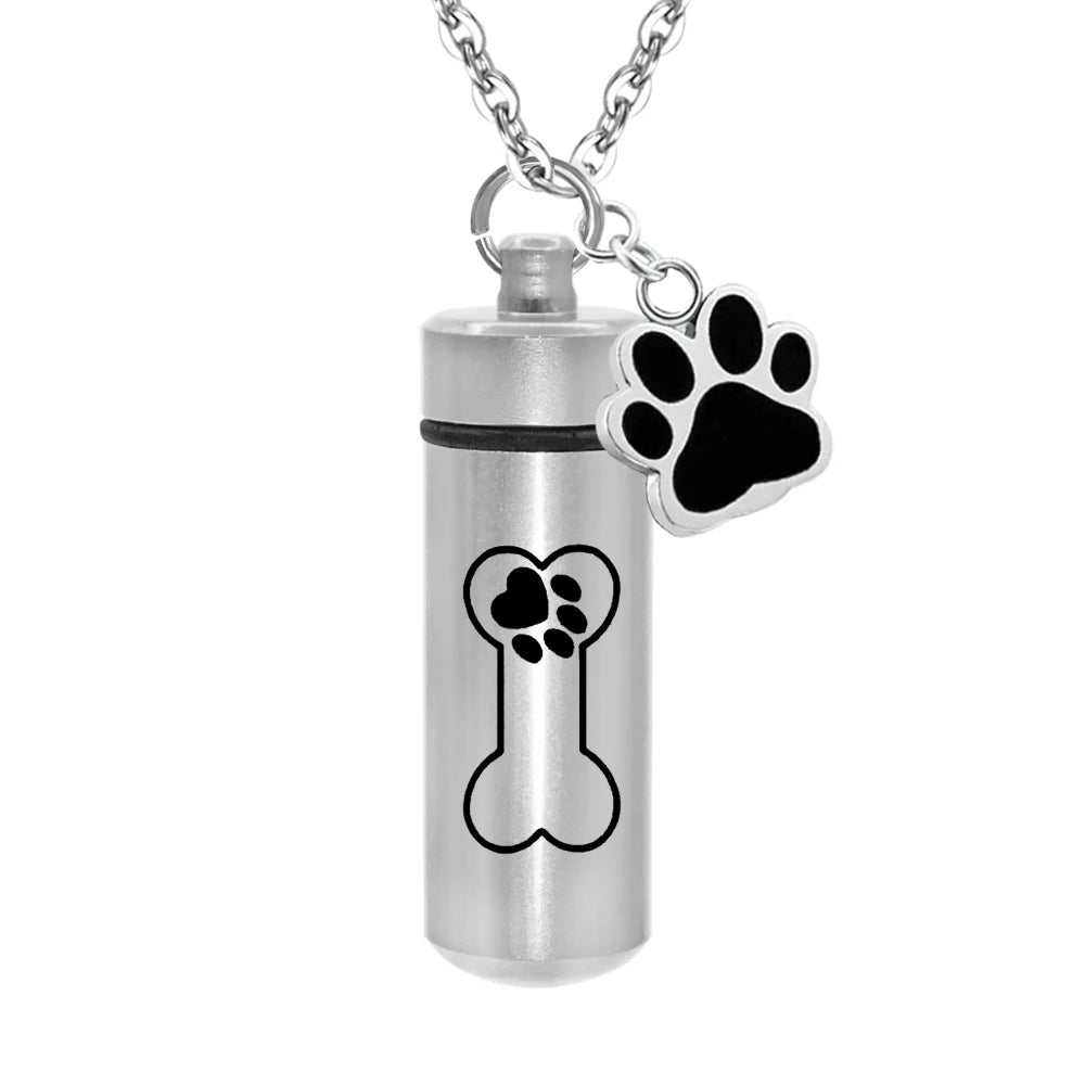 Paw Cylinder Keepsake Pendant