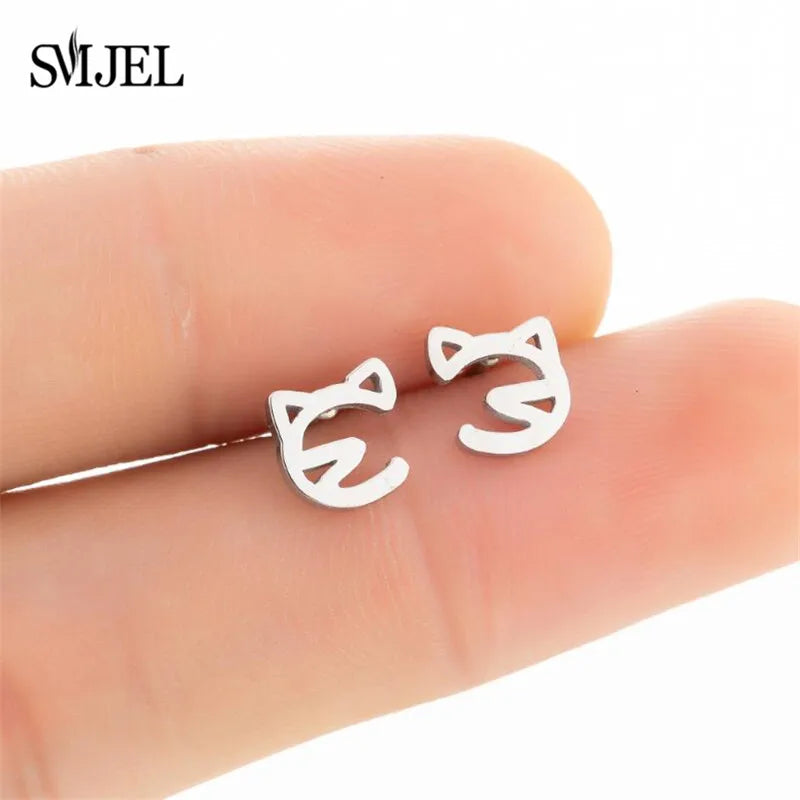 Paw Print Stud Earrings