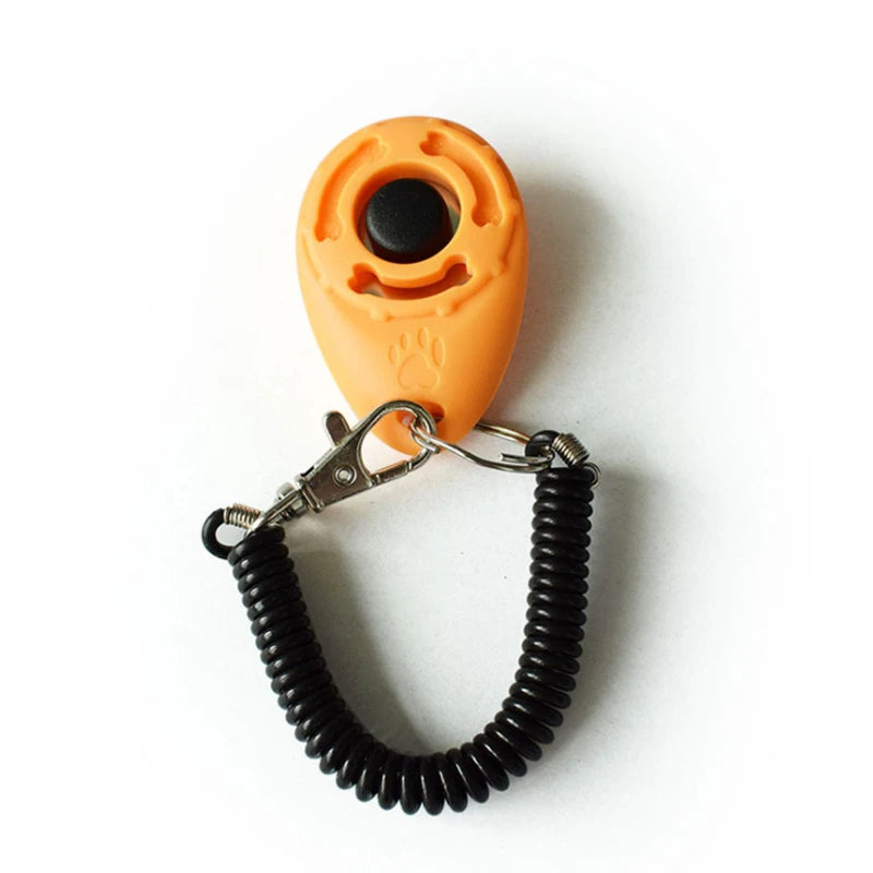 Dog Training Clicker with Wrist Strap - Light Orange