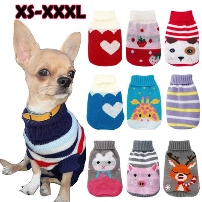 Christmas and Winter Jumper for Small Dogs and Cats