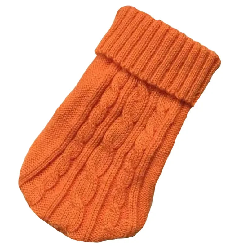 Knitted Dog Jumper for Small Dogs - Orange / S (6) 1-2 kg