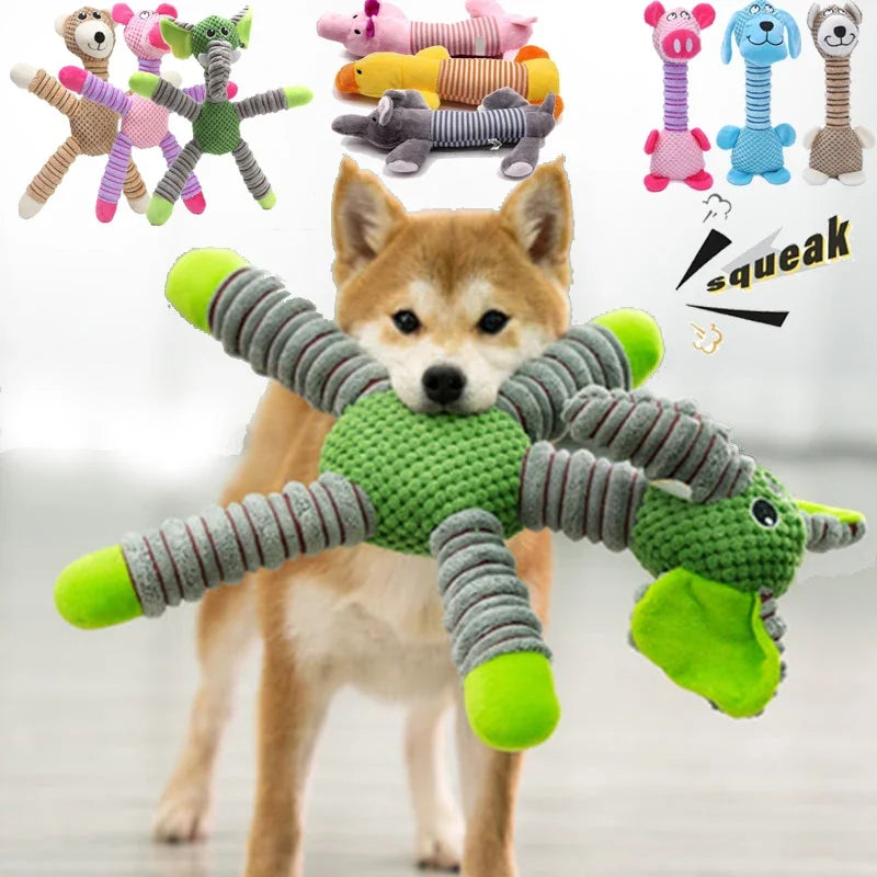 Large Squeaky Plush Animal Dog Toy