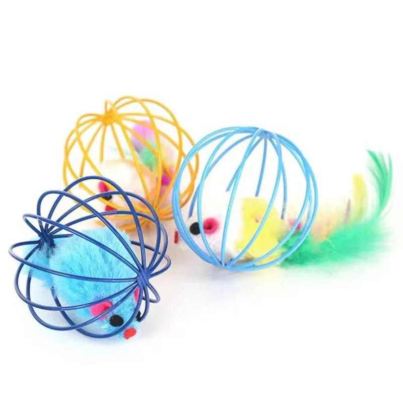 Mouse in a Cage Ball Cat Toy
