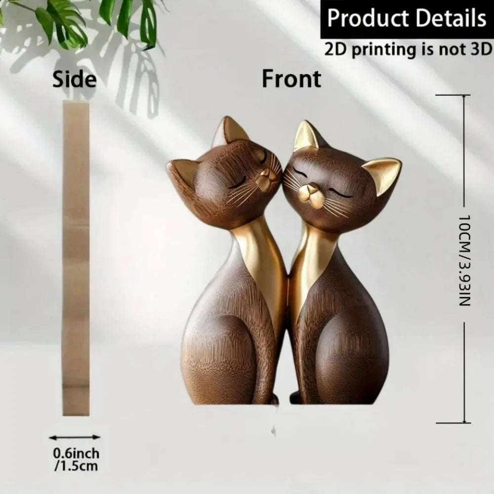 Wooden Cat & Dog Silhouette Ornament