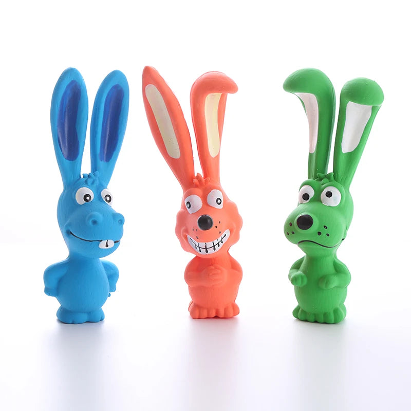 Latex Rabbit Squeaky Toy