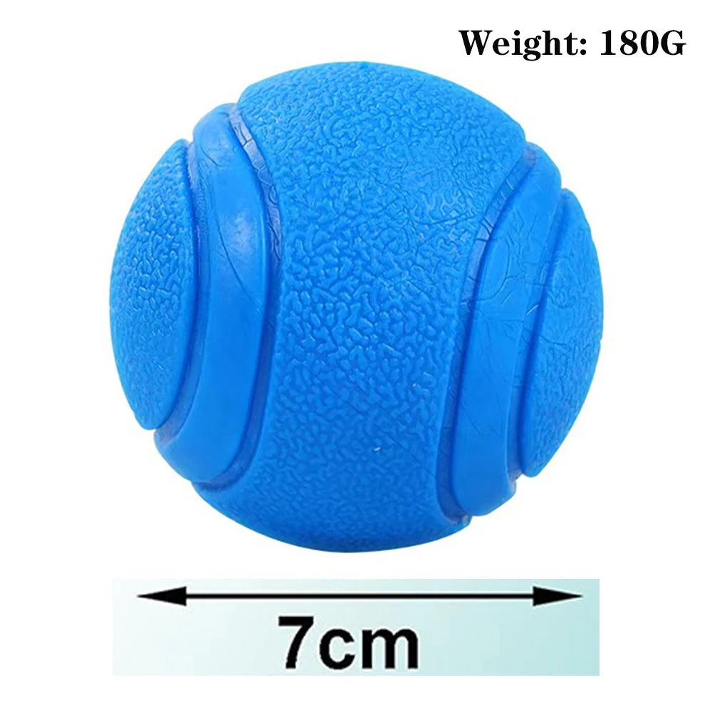 Solid Rubber Fetch Ball - Blue, L (7 cm)