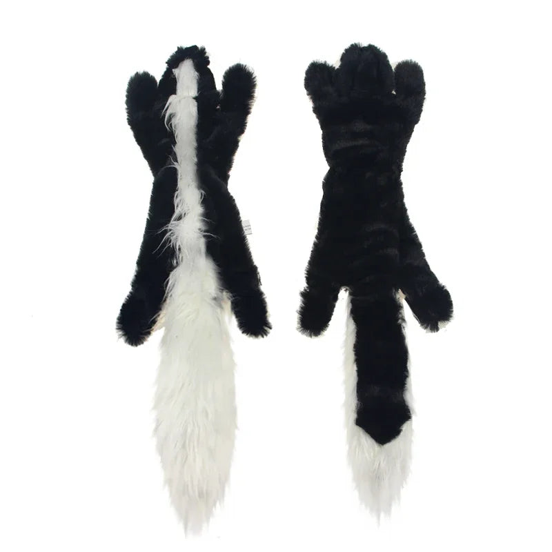 No-Stuffing Squeaky Plush Animal, 45 cm - Skunk