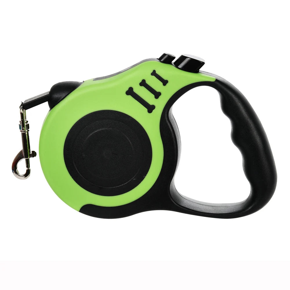 Retractable dog lead - Green and Black (3 m)
