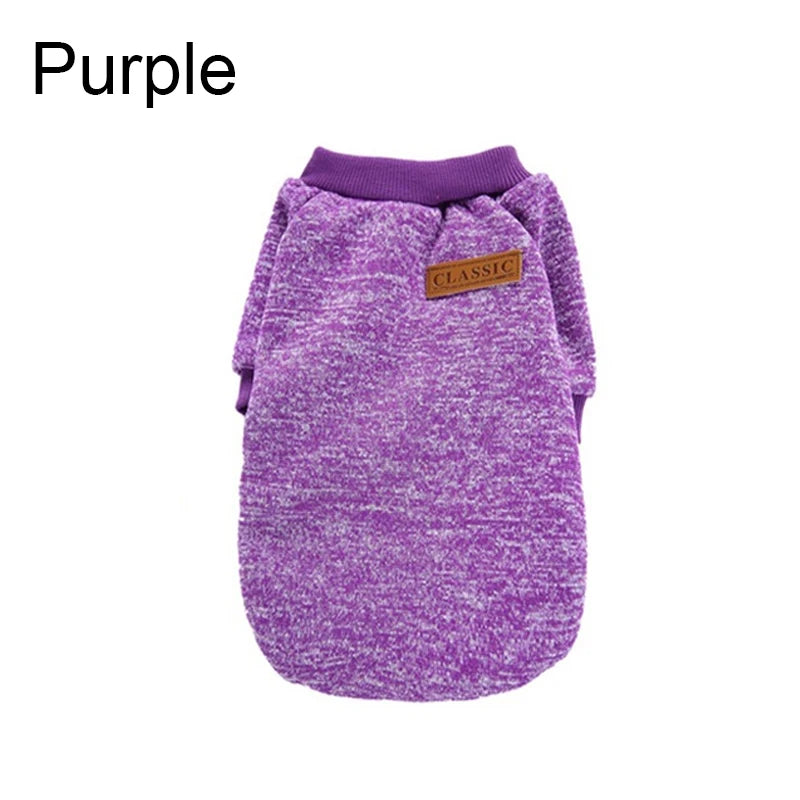 Casual Sweatshirt for Small Dogs - Purple / L