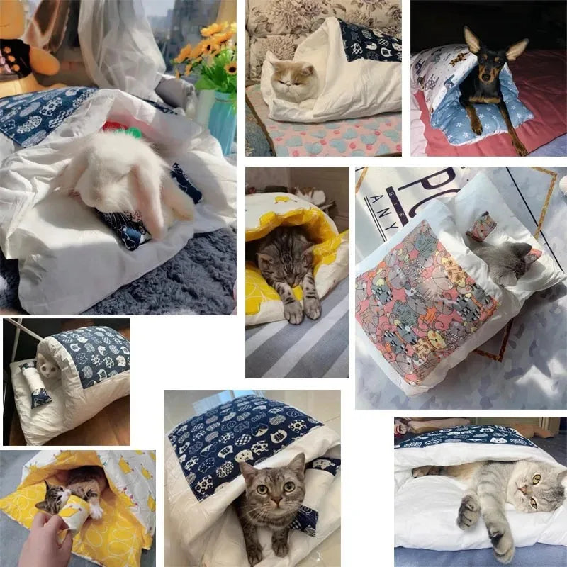 Futon-Style Cat Sleeping Bag