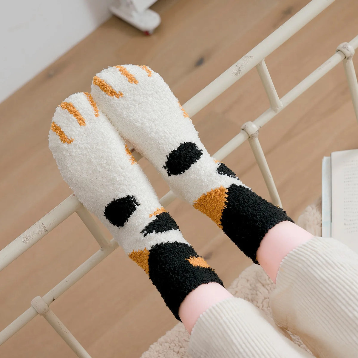 Fluffy Cat Paw Socks