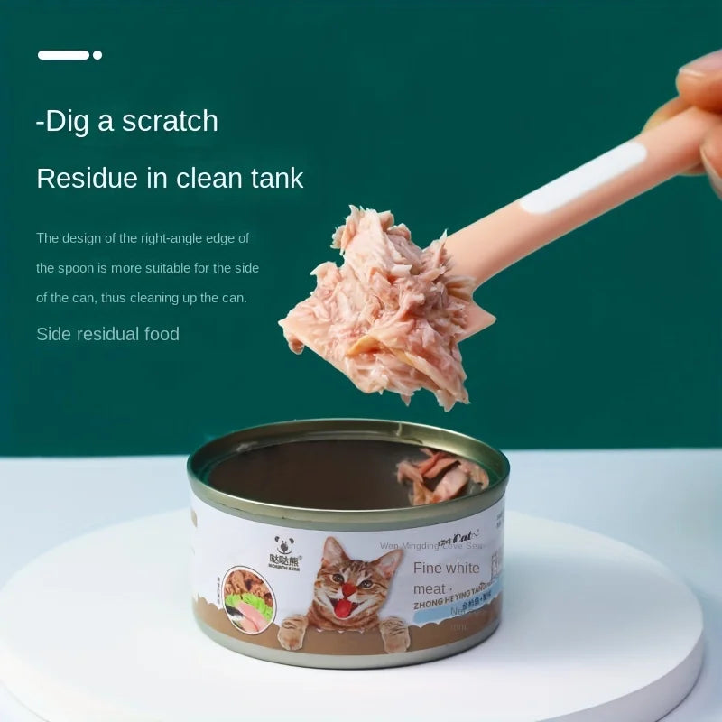 Long-Handled Pet Food Tin Spoon