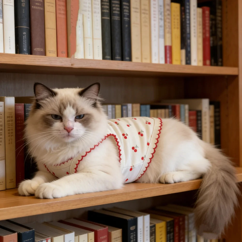 Cherry Print Vest for Cats and Small Dogs