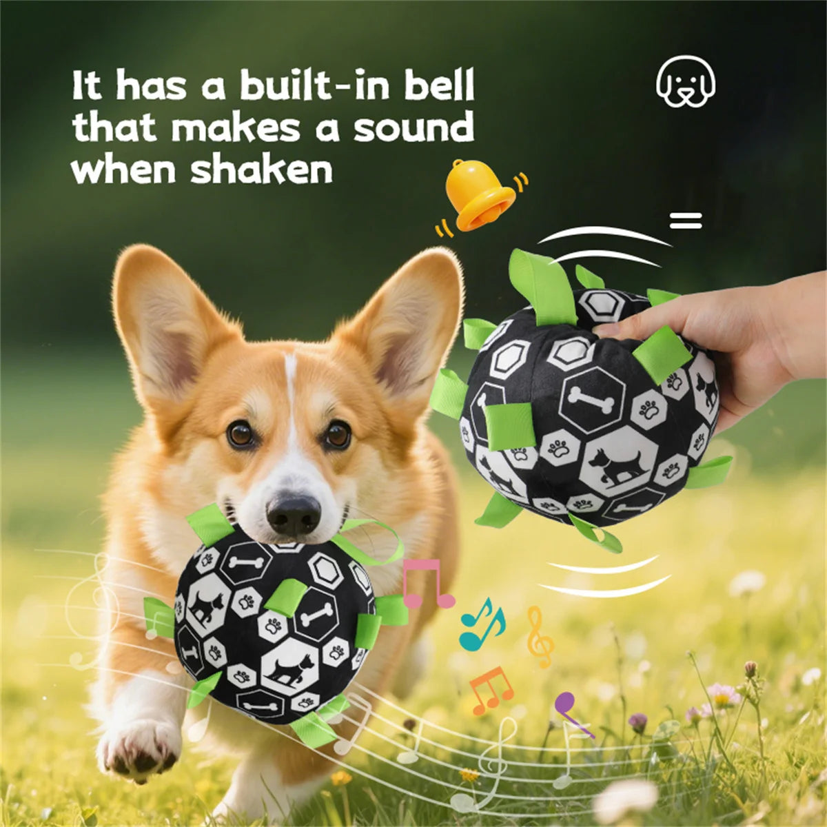 Football with Grab Tabs for Dogs