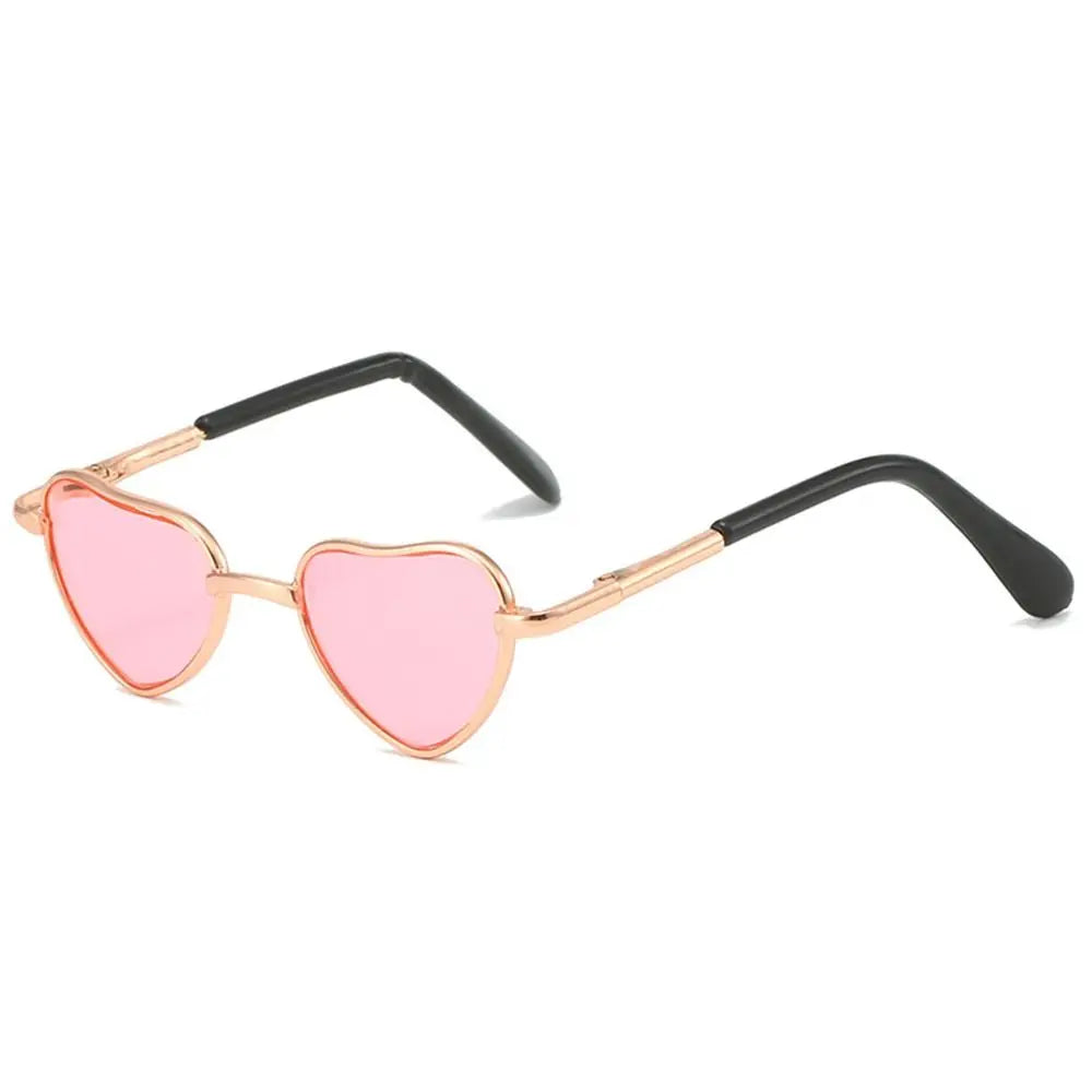Heart-Shaped Pet Sunglasses - Pink
