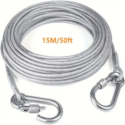 Heavy-Duty Steel Dog Tie-Out Cable