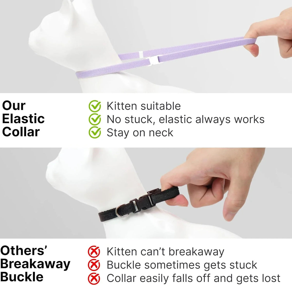 Stretchy Elastic Safety Collar for Cats