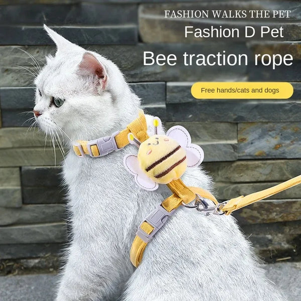 Bee Harness and Lead Set for Cats