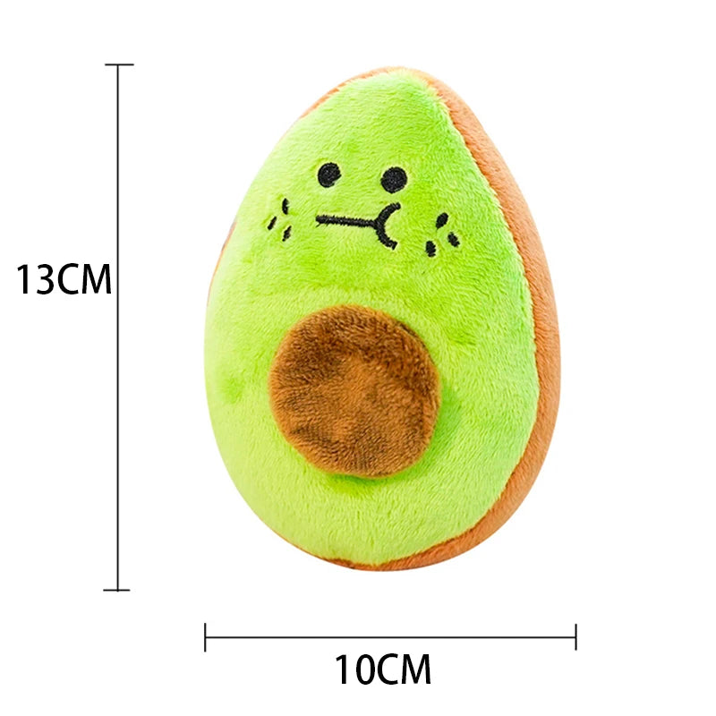 Avocado and Kiwi Squeaky Plush Toy - Avocado