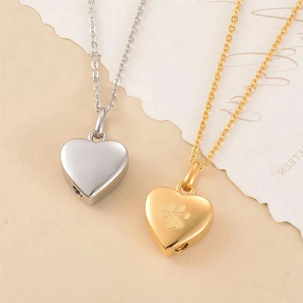 Paw Heart Keepsake Necklace
