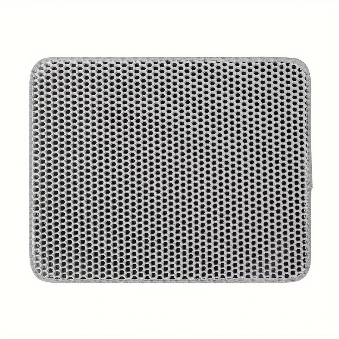 Large Double-Layer Cat Litter Mat - Grey / 30 x 30 cm